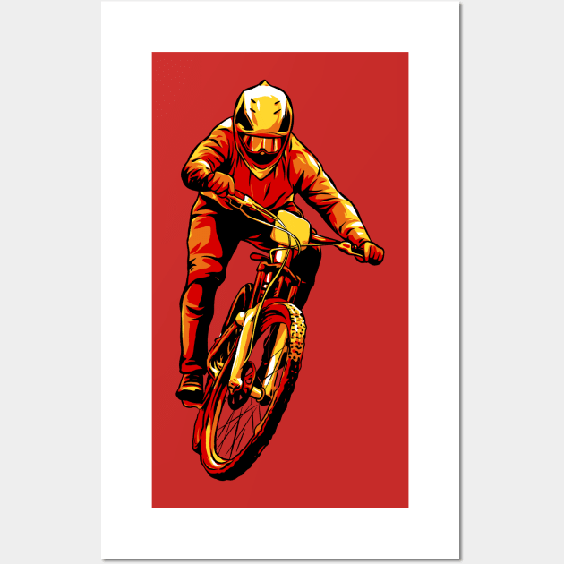 Red Biker Wall Art by Irkhamsterstock